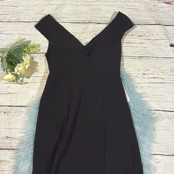 NWT Show Me Your Mumu Zurich Knot Gown in Black Stretch Crepe - Picture 8 of 9